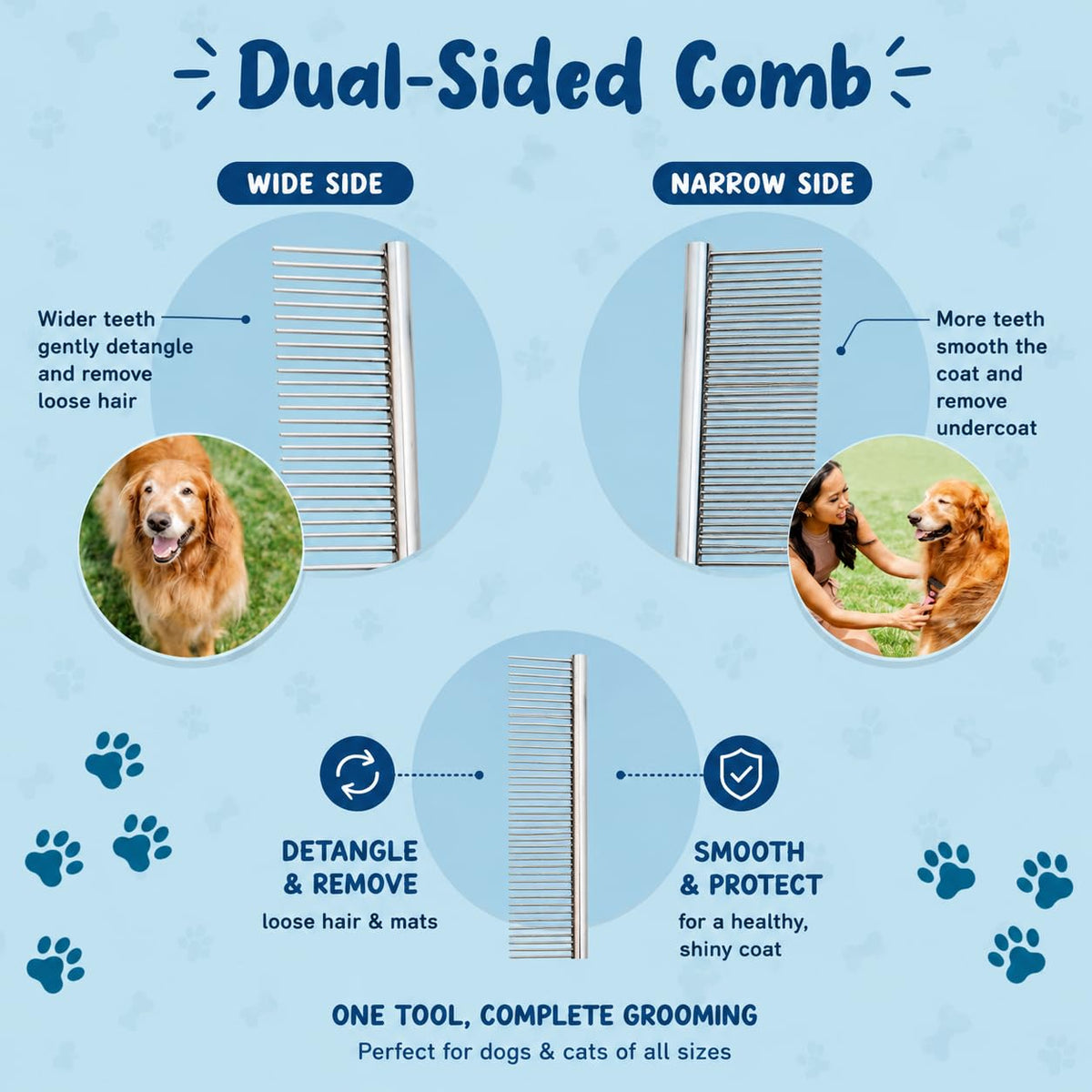Shedding Brush for Dog and Cat (Brush and comb)