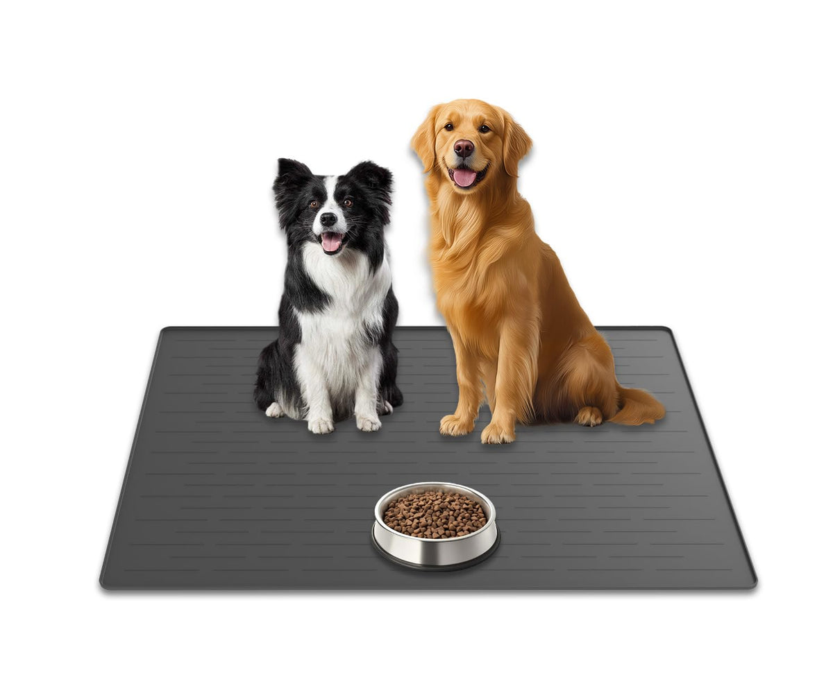31.8"x23.8" Extra Large Pet Food Mat (Dark Gray / 31.8"L x 23.8"W)