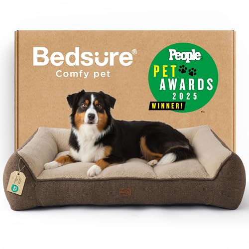 SupportMax® Extra Thick Orthopedic XL Dog Bed for Extra Large Dogs (Brown / 45"l X 32"w X 9.5"th)