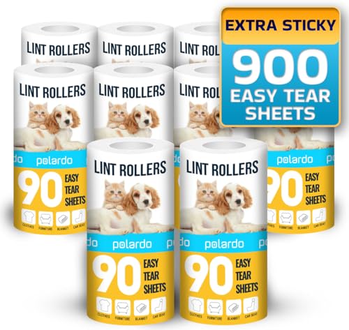 Lint Rollers 900 Sticky Sheets (10 pcs - 900 Sheets - Refill Rollers Only)