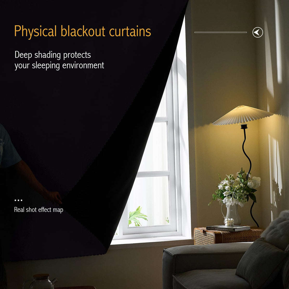 100% Blackout Self Adhesive Curtains Small Window Short Temporary Black Out Curtains Easy to Install Used for Bedroom Kitchen Window Cover (Dark Grey/ Thickened / 35"W x 48"L (Pack of 1))
