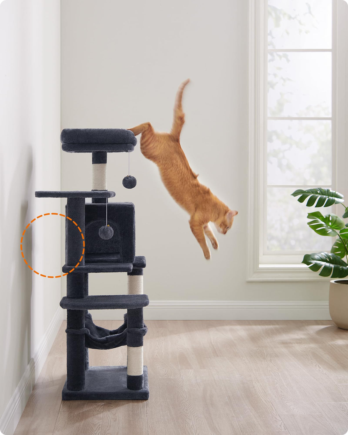 Cat Tree 44.1 (44.1 Inches / Smoky Gray)