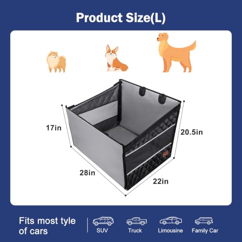 Dog Car Seat for Large Medium Dogs (L (Seat Only))