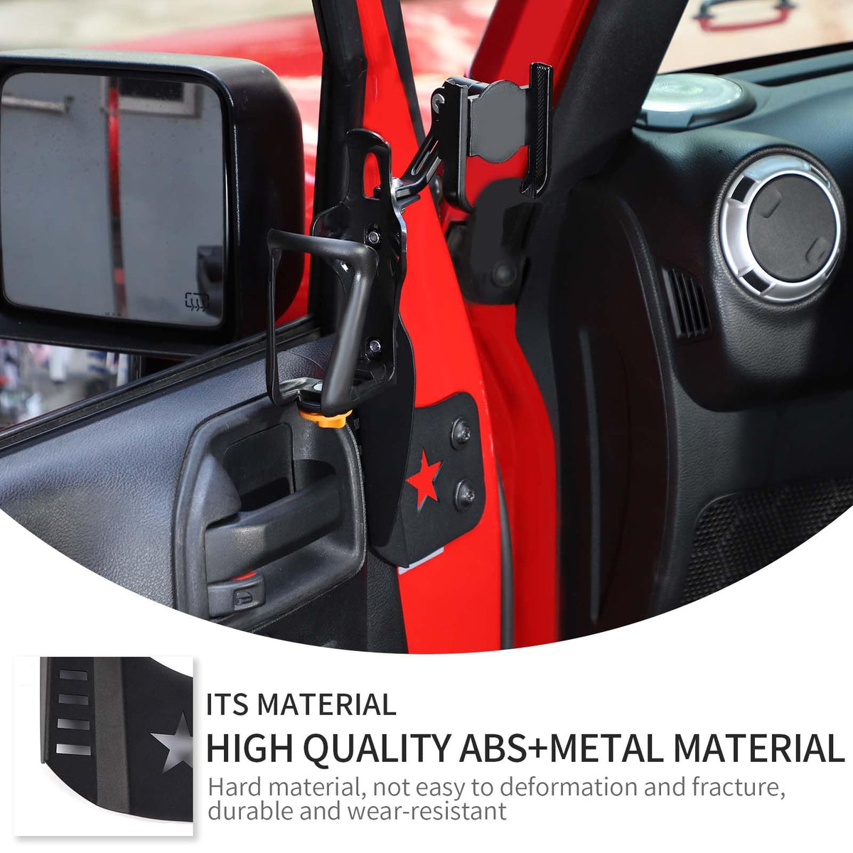 Door Cup Holder Expander Compatible with Jeep Wrangler JK JKU 2011 (Driver's Side / 11-18)