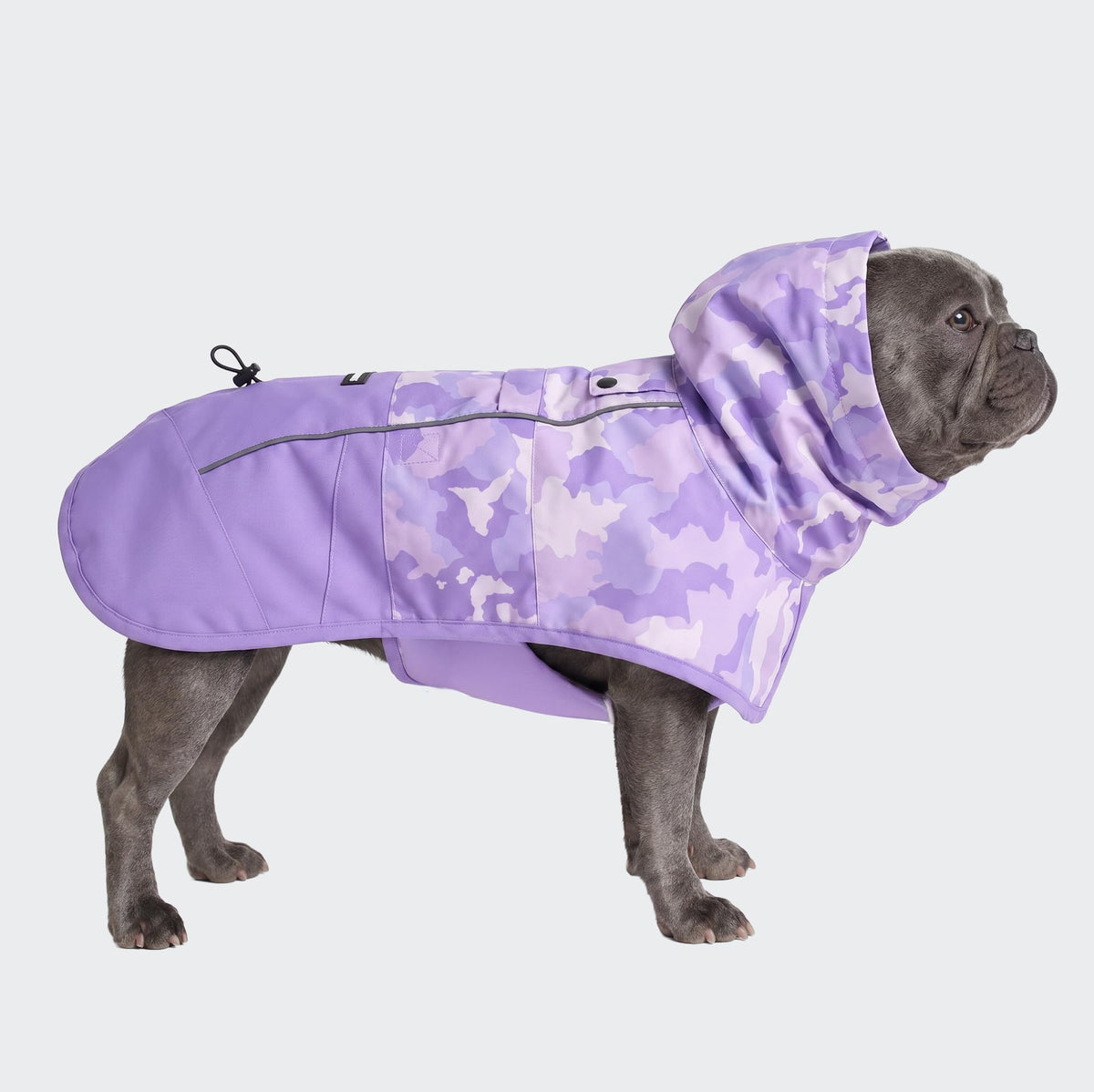 Dog Raincoat Waterproof Rain Jacket w (Camo Purple / Large)