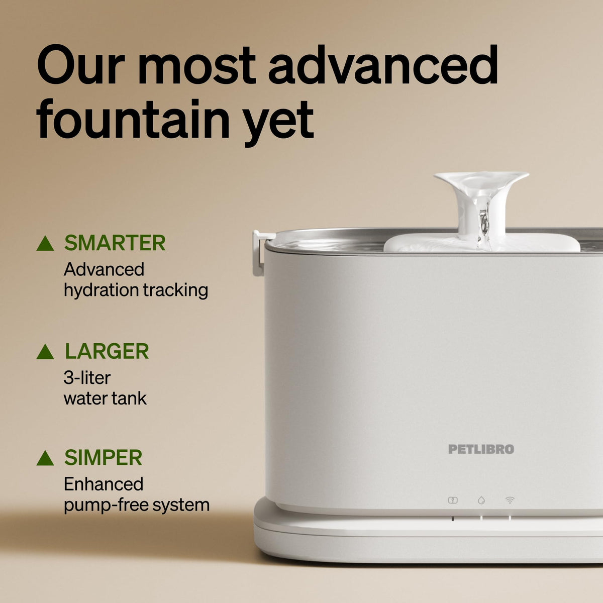 Quiet Dog Water Fountain Stainless Steel Tray (White / Fountain)