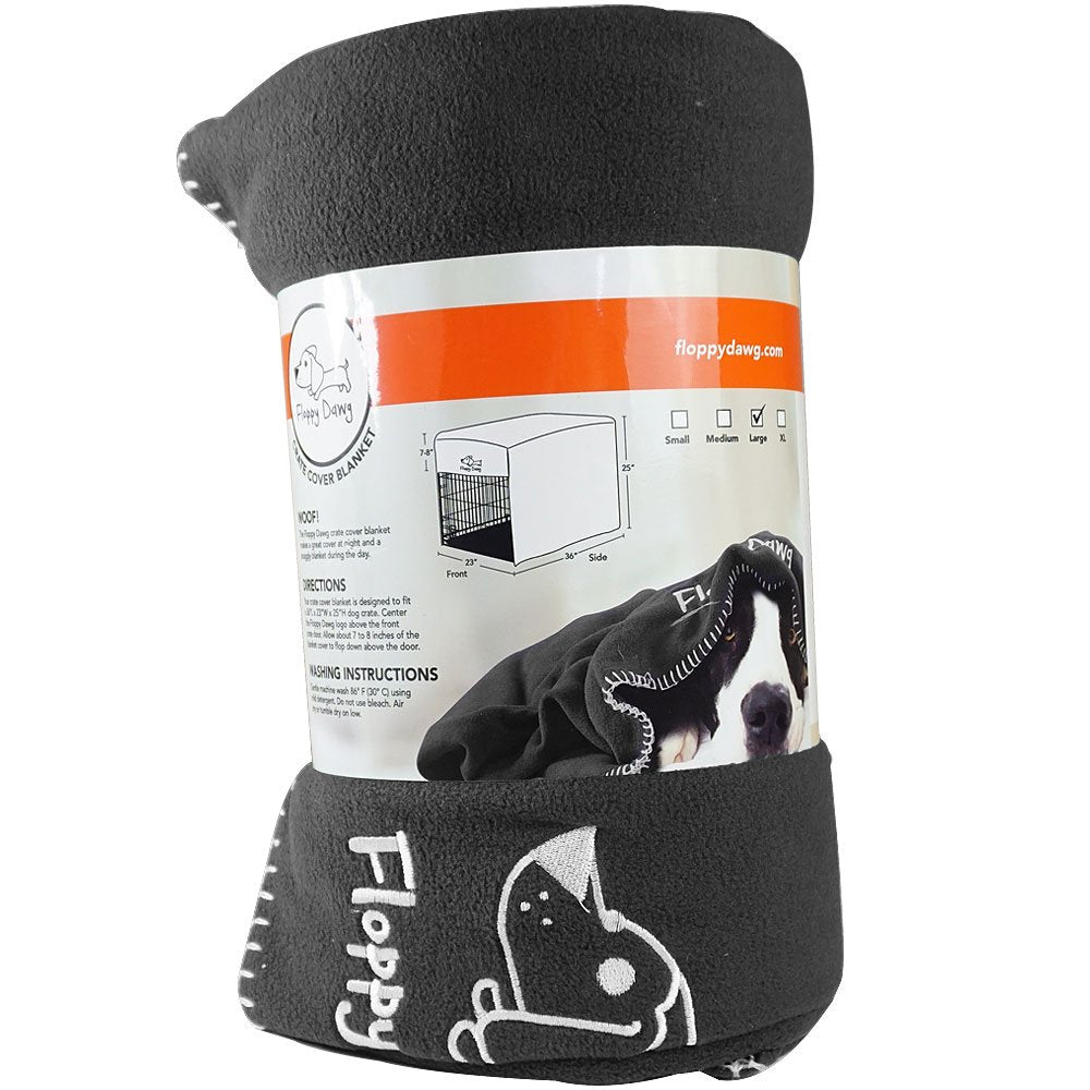 Crate Cover. Fits 42 Inch Dog Crates or Smaller. Easy to Put On (42.0"L x 28.0"W x 30.0"H / Gray)