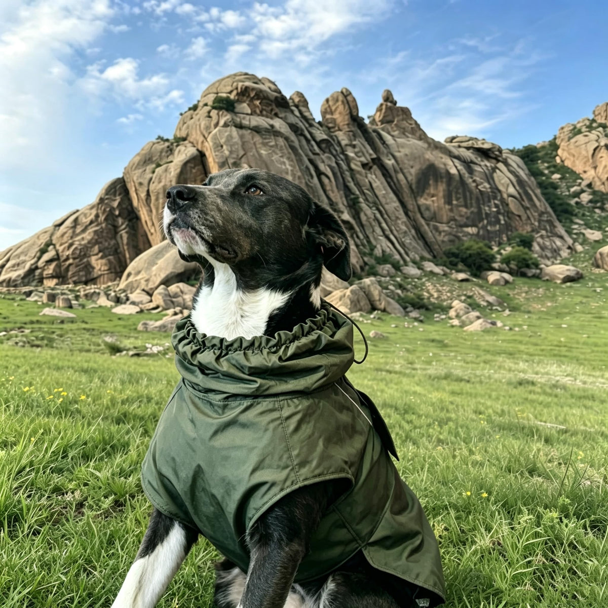 Waterproof Dog Raincoat (Green / Medium(13-22lb))