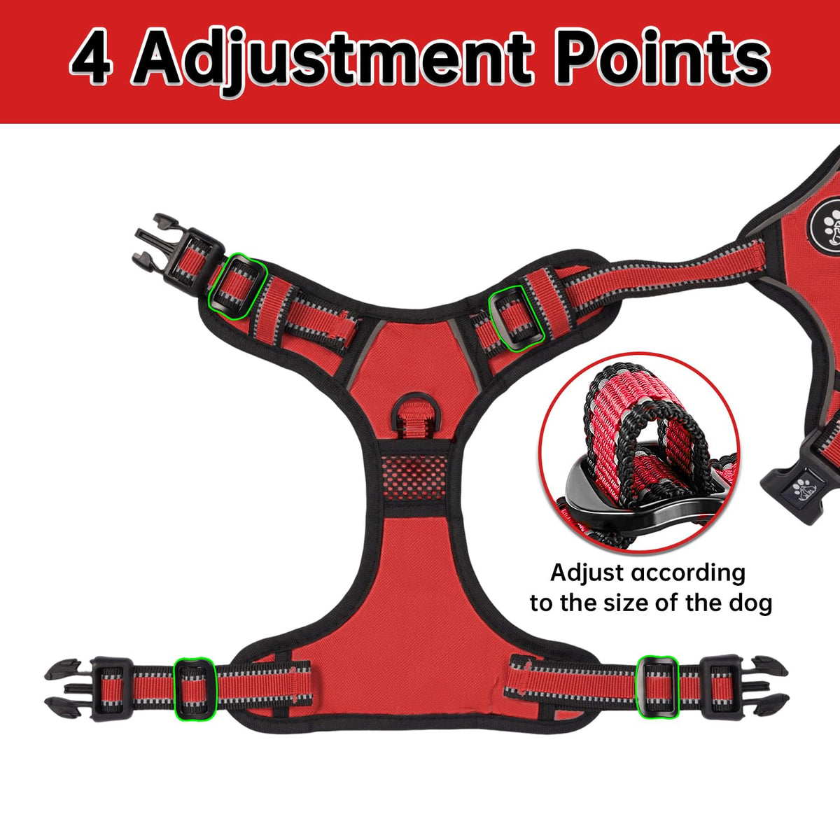Dog Harness for Small Sized Dog (Red / Small)