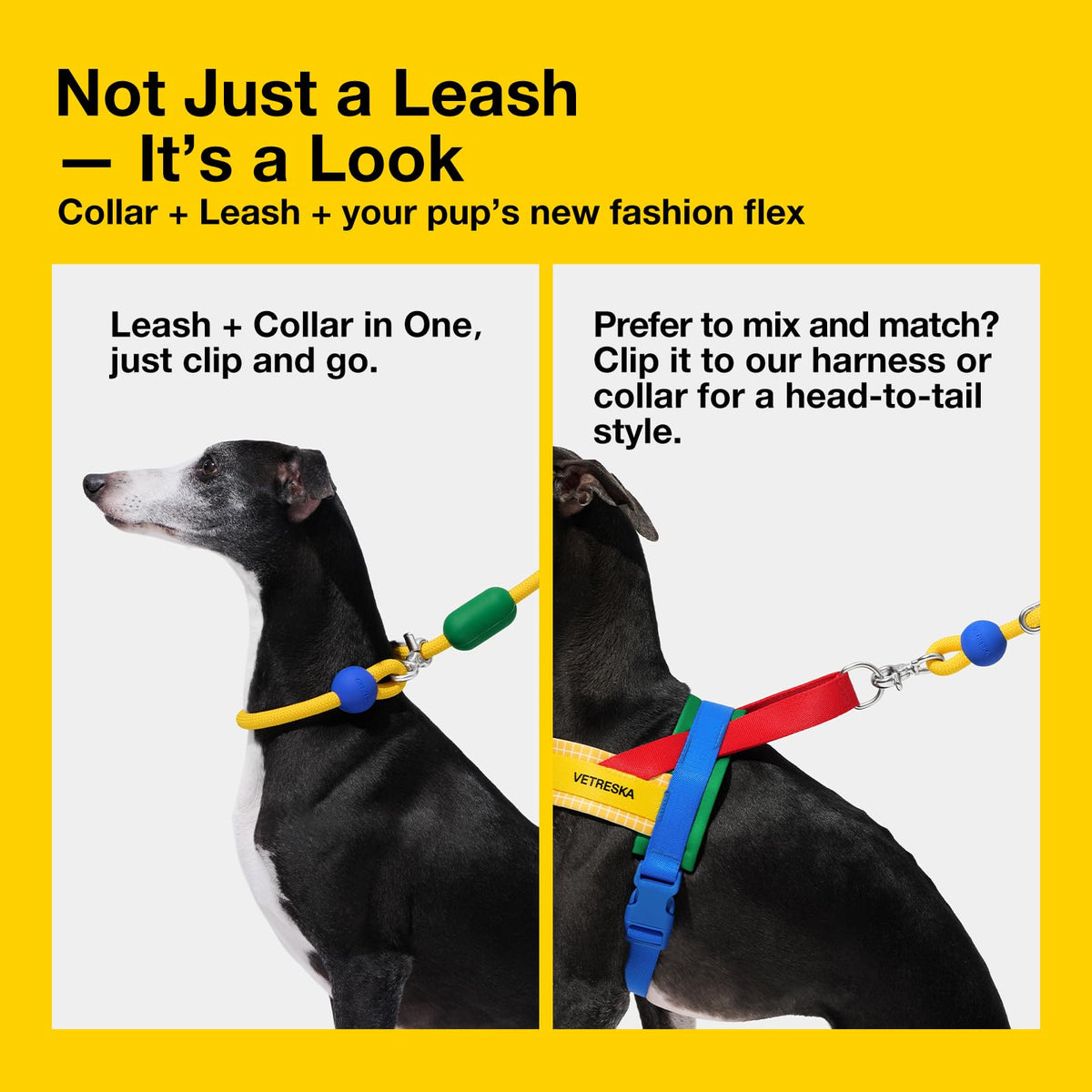 Hands Free Dog Leash (Chroma Yellow)