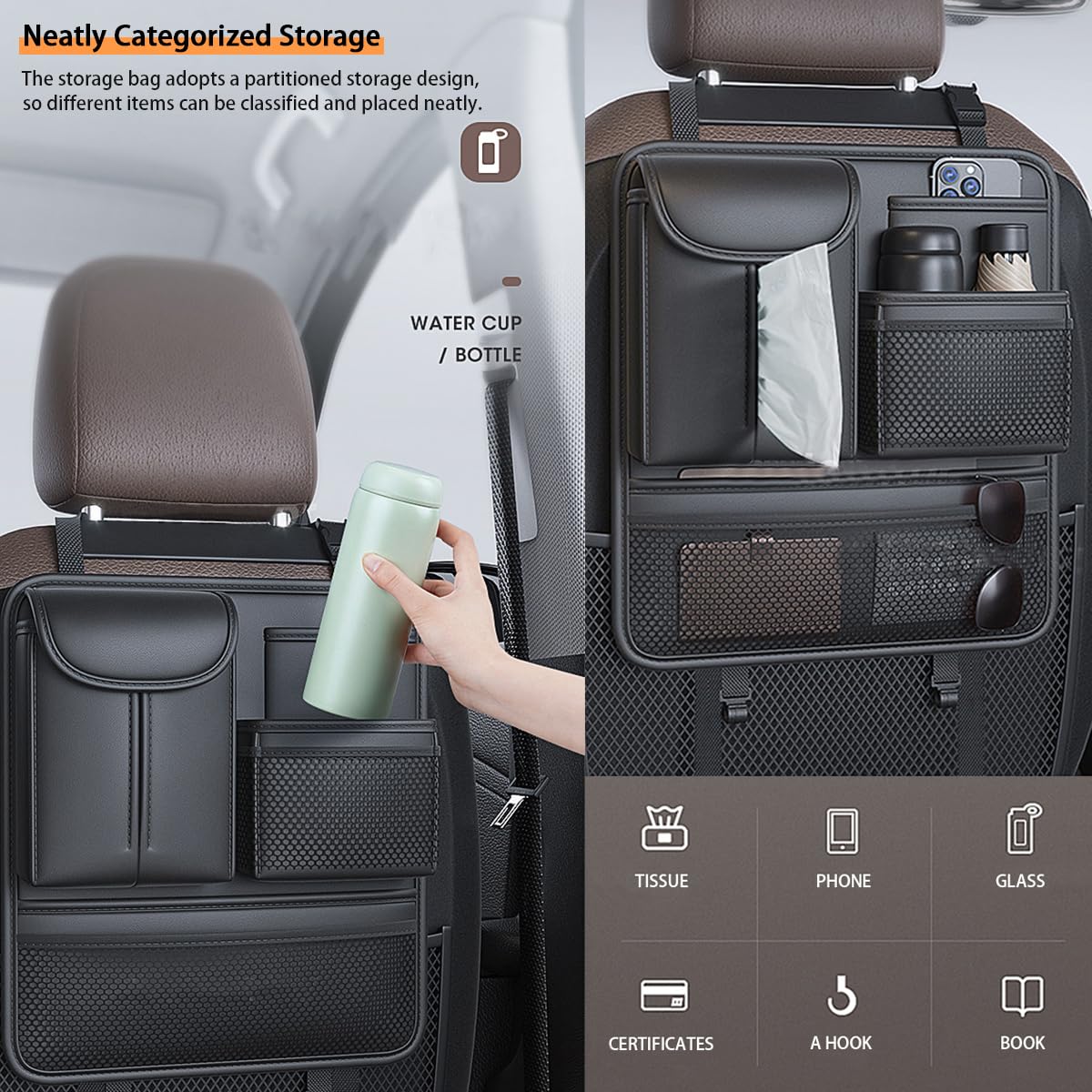 Backseat Car Organizer (Black1)