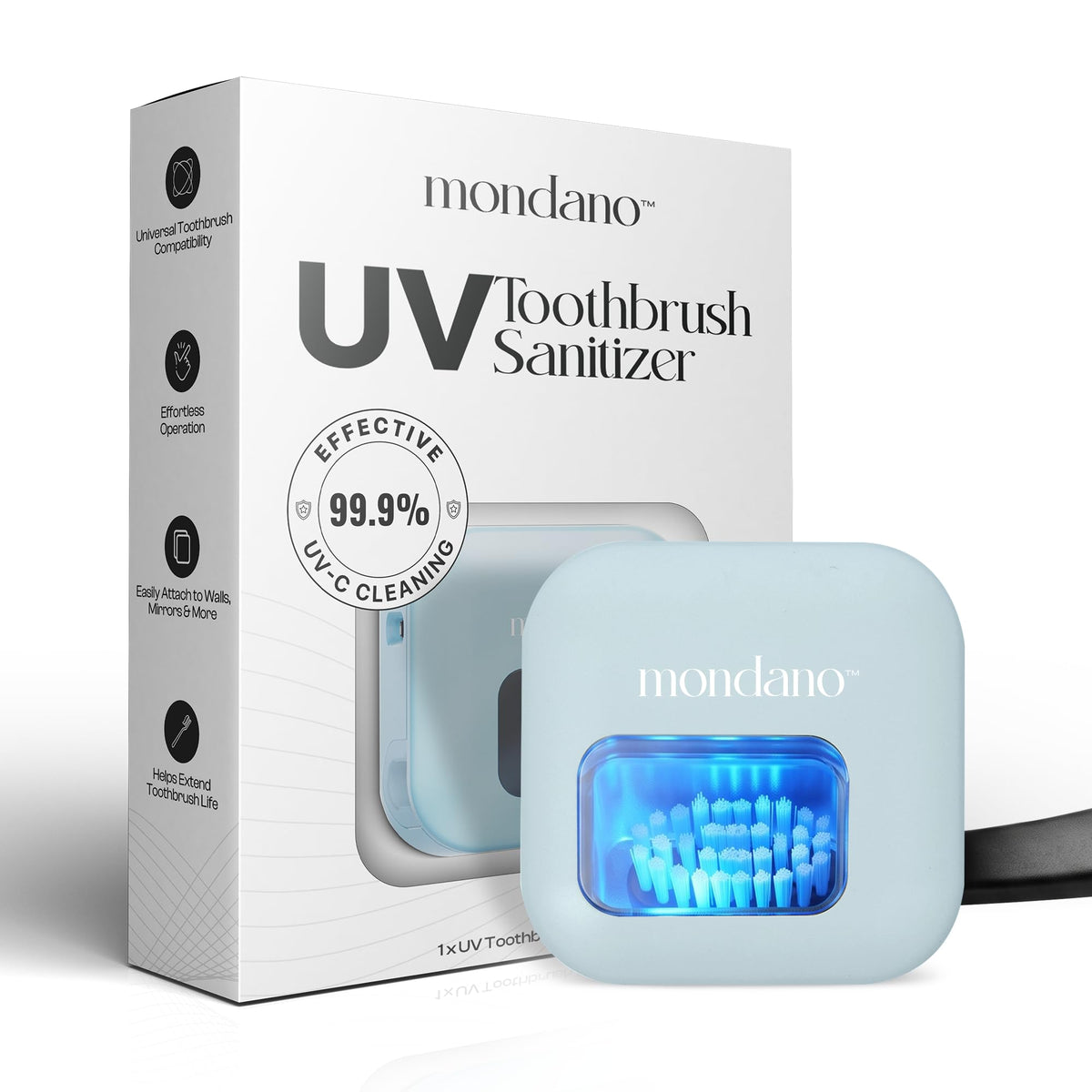 UV C Toothbrush Sanitizer and Holder (Sky Blue)