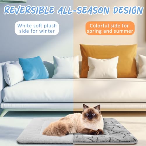 2 Pack Self Warming Cat Mat (Grey / 22'' X 18'')