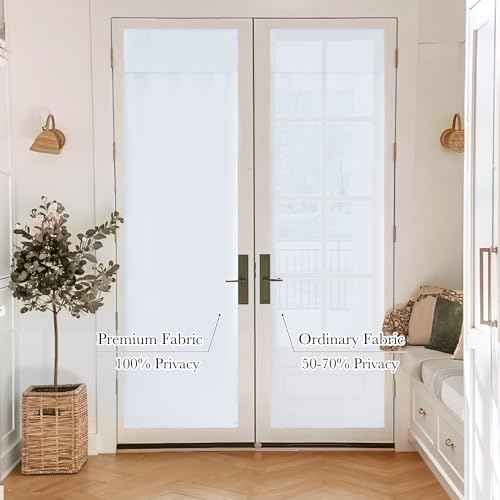 100% Blackout Door Curtains (White / 12"W x 40"L (Pack of 1))