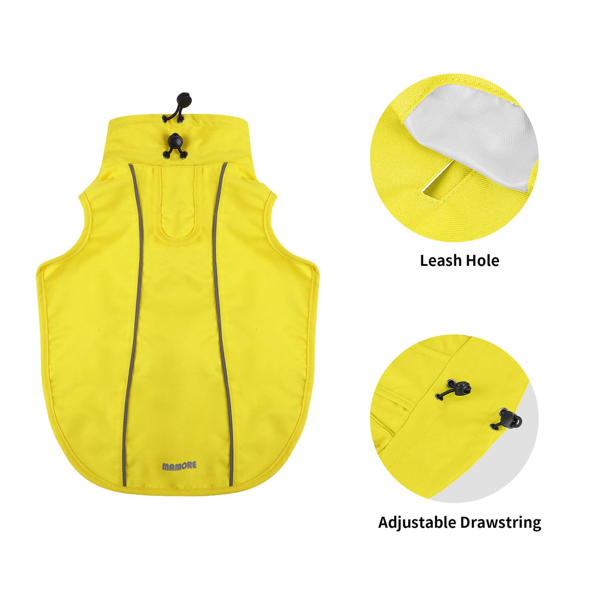 Waterproof Dog Raincoat (Yellow / Large(22-37lb))