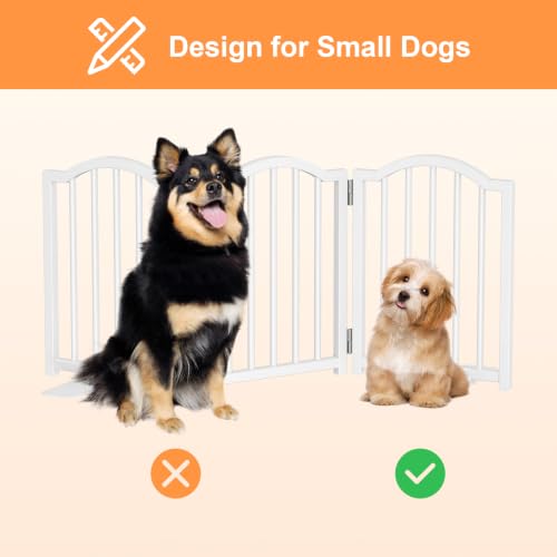 Short Dog Gate Indoor (White / 3 Panel-16''H, Up to 37''W)