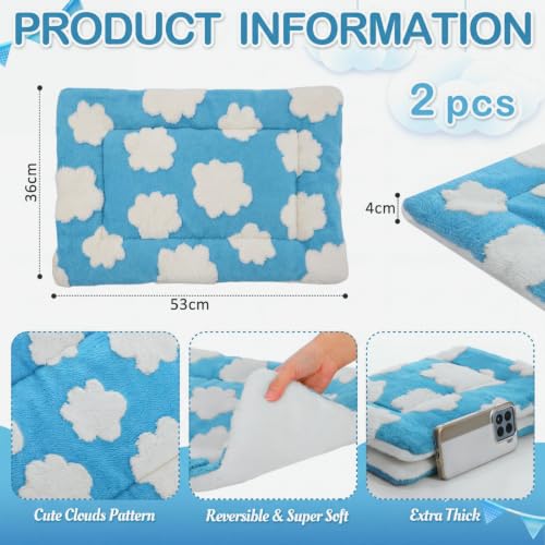 2 Pack Self Warming Cat Mat (Blue, White / 21" X 14")