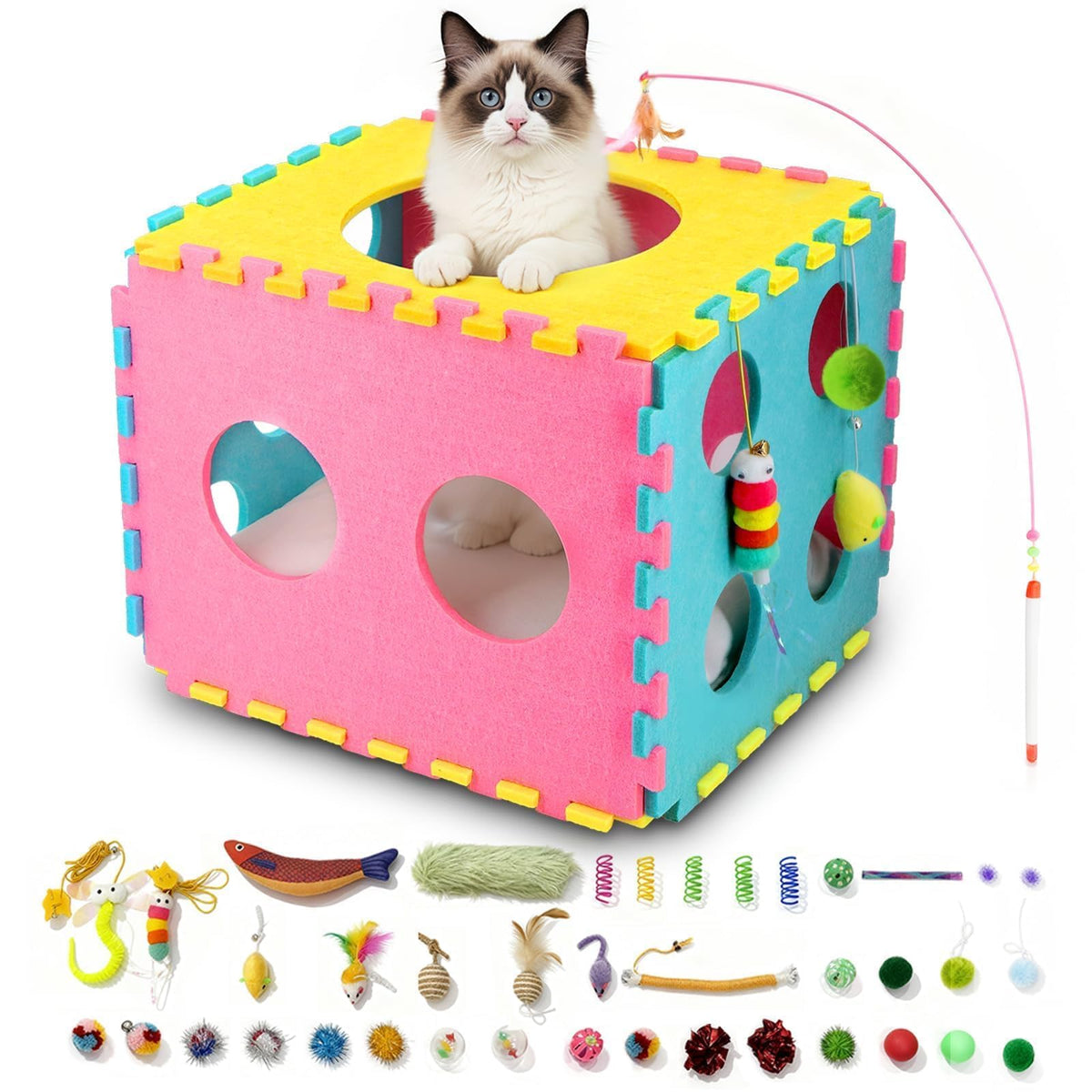 41 Pcs Interactive Cat Toys for Indoor Cats (Contemporary)