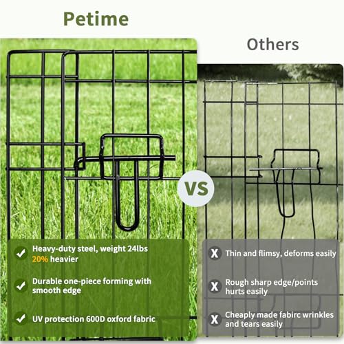Foldable Metal Dog Exercise Pen (Tan / 36''H)