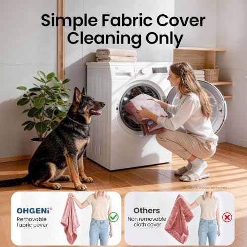 Orthopedic Extra Large Dog Bed Couch (44" x 29" x 7" / 07-Pink)