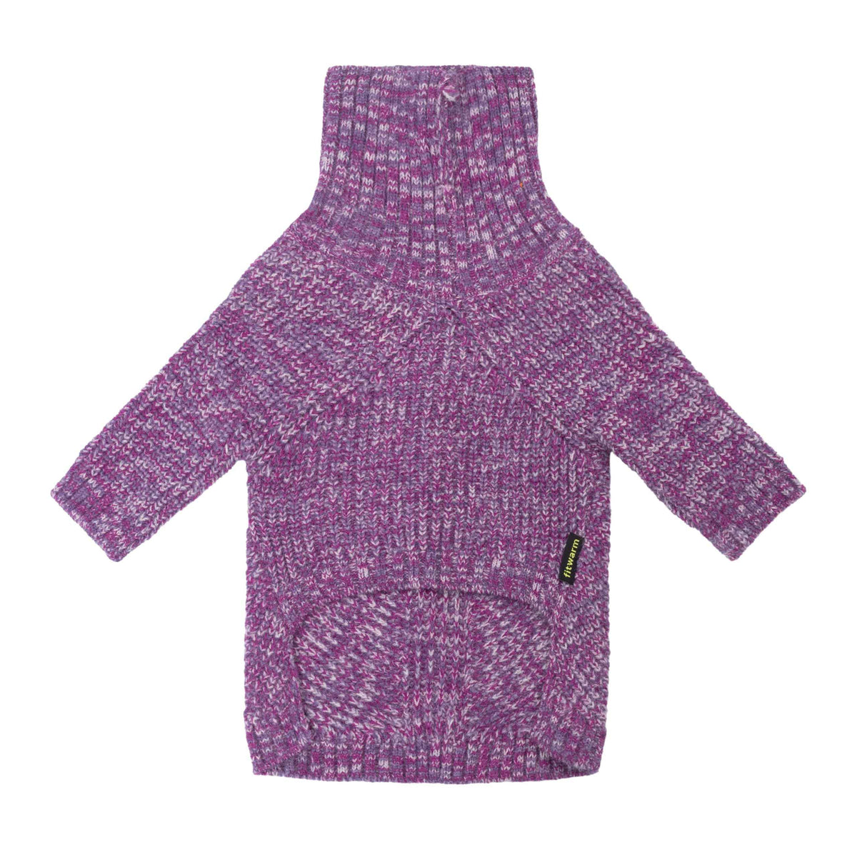Chunky Knitted Dog Sweater (X-Small / Heather Purple)
