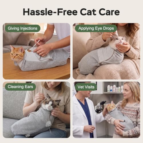 Cat Wrap for Cutting Nails (S(5-10lbs) / Grey)