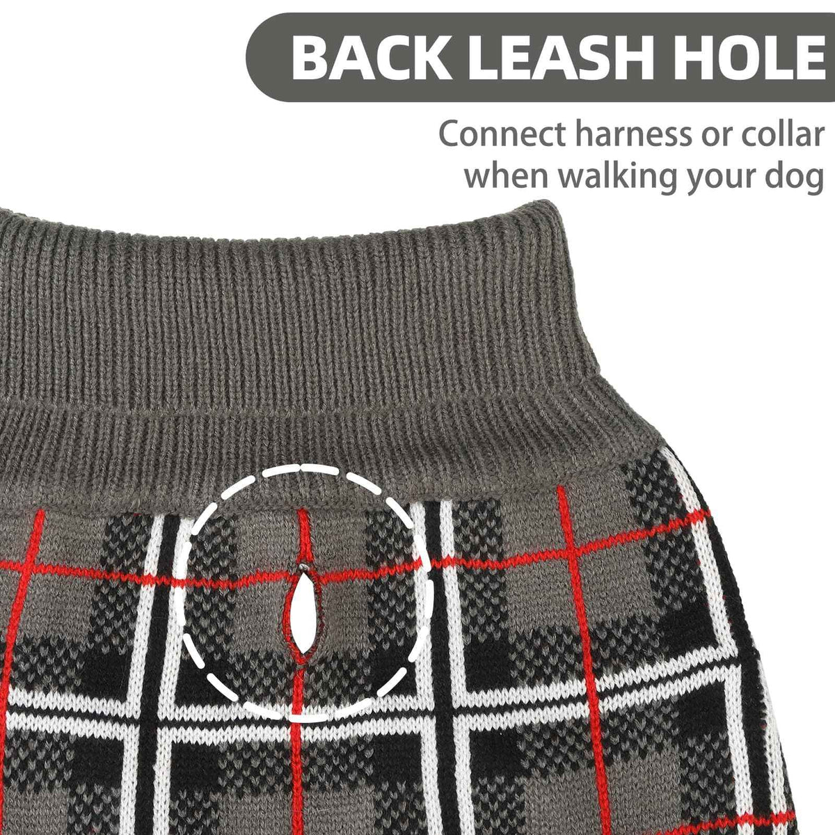 Dog Sweaters for Large Medium Small Dogs (XL - Chest 30", Back 24" / Grey)