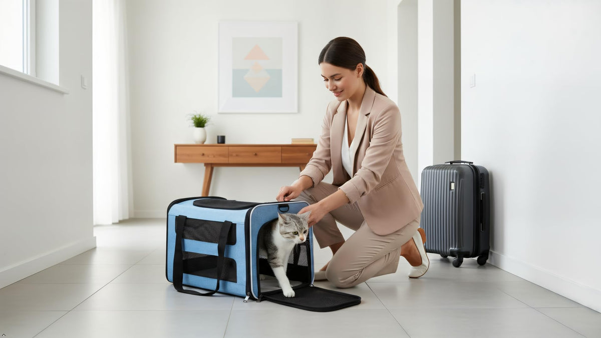 Cat Carrier Soft (Purple / 18.5"L x 11.8"W x 11.8"H)