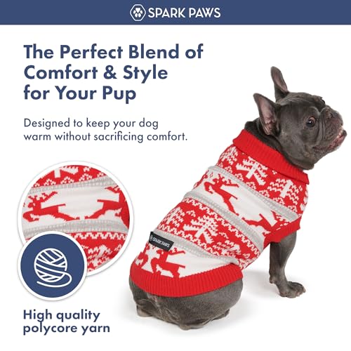 Christmas Knit Dog Sweater (Winter Wonderland / X-Large)