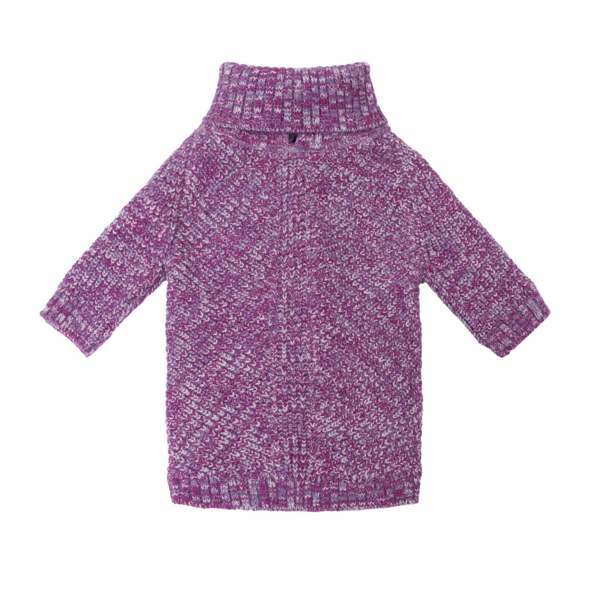 Chunky Knitted Dog Sweater (X-Small / Heather Purple)