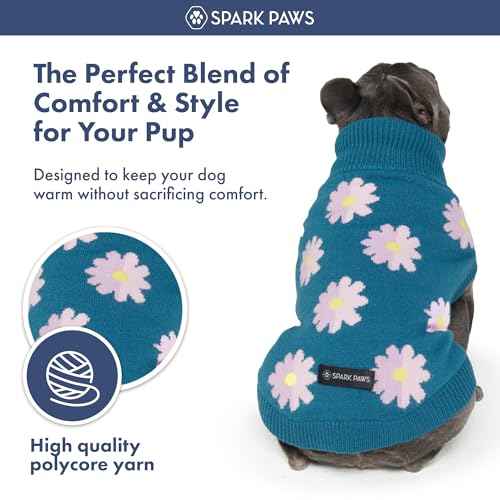 Knit Dog Sweater (Flower / Medium)
