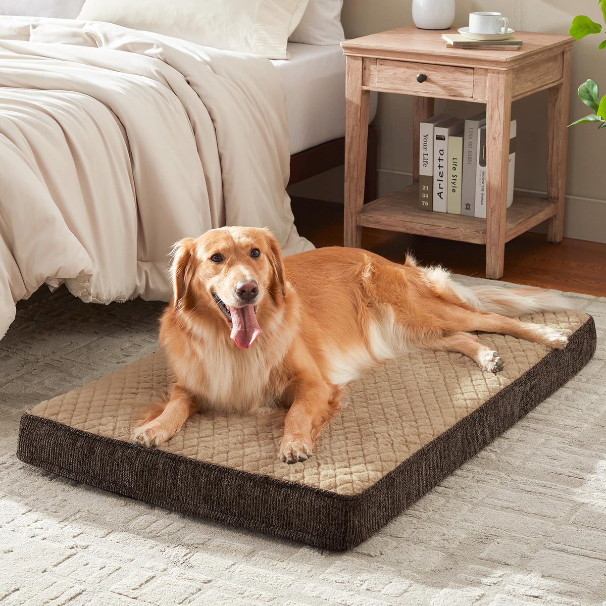 Orthopedic Dog Bed for Small Dogs (S(23"x17") / Brown)