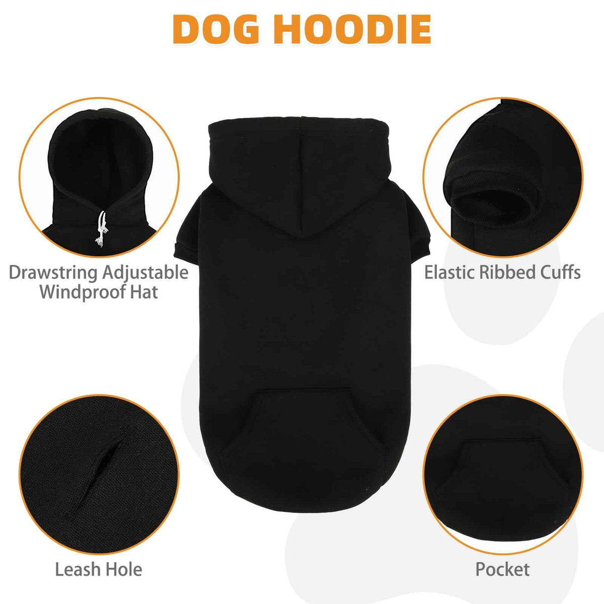 Dachshund Dog Hoodie (Dachshund Black / X-Large)