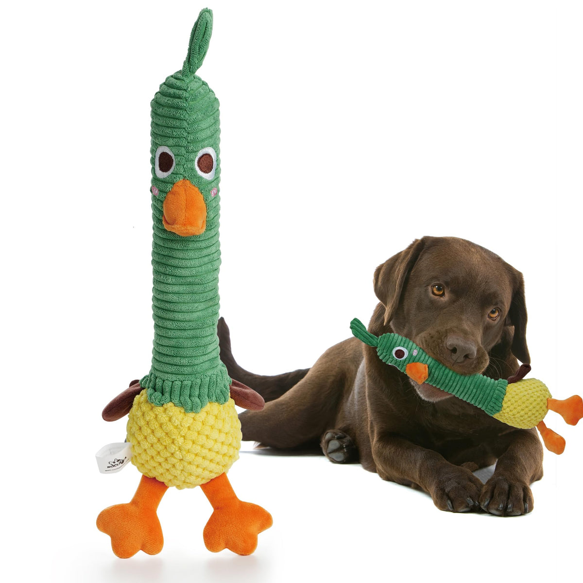 2 in 1 Easter Duck Dog Toy with a Large Rubber Squeaker (Duck)