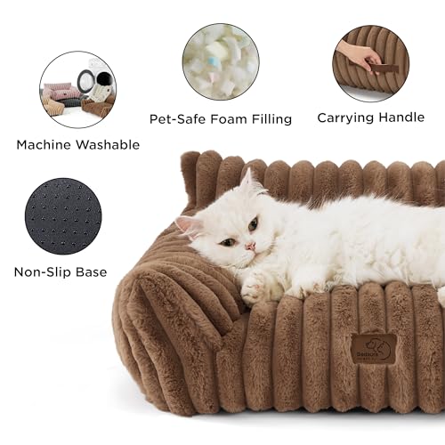 ComfyFleece® Shown on TV Dog Couch for Medium Dogs (36x27x10" / Camel Brown)