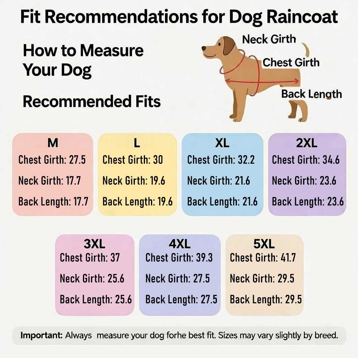 Dog Raincoat Dog Hooded Slicker Poncho (White / M)
