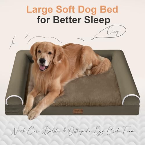 Orthopedic Dog Bed for XX (Brown / 44.0"L x 34.0"W x 6.5"Th)