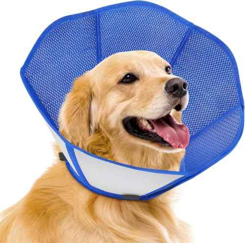 Upraded Dog Cone Collar After Surgery (XXL(Girth:23.2-25.2in, Depth:12.6in))