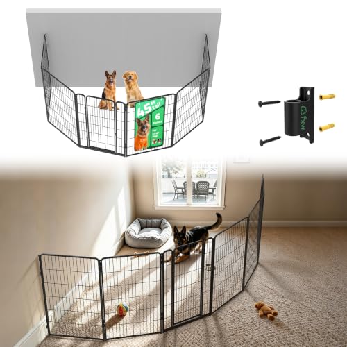 Homeplus Indoor Dog Playpen with Fence (Black / 45"H)