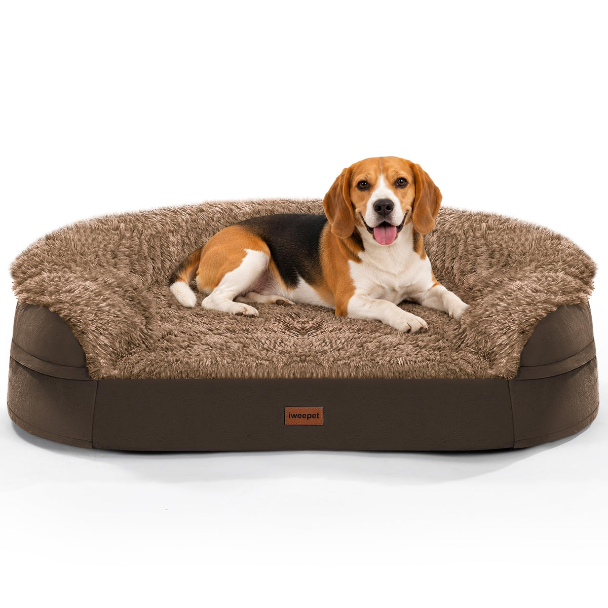 3.7 inch Thickened Orthopedic Dog Beds for Medium Dogs (Brown / 36"Lx27.5"Wx7.1"H)