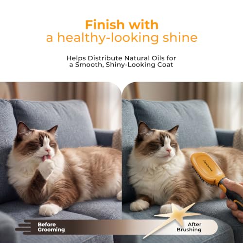 Deshedding Dog Brush & Undercoat Rake Grooming Kit for Dogs&Cats