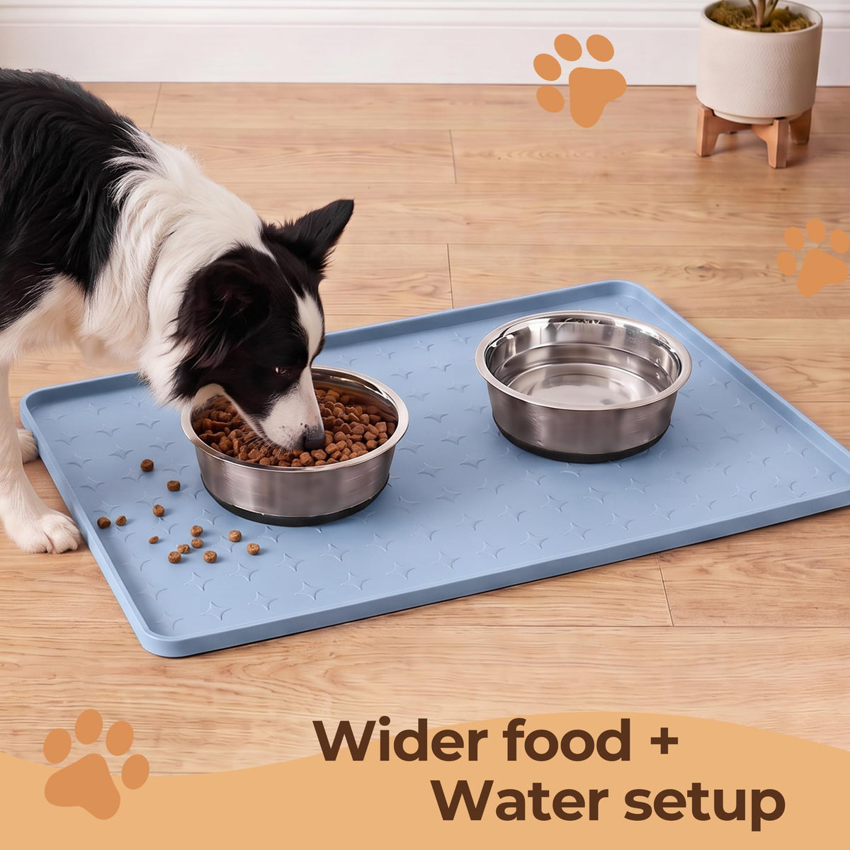 Silicone Pet Feeding Mat (Blue / 24"L x 16"W)