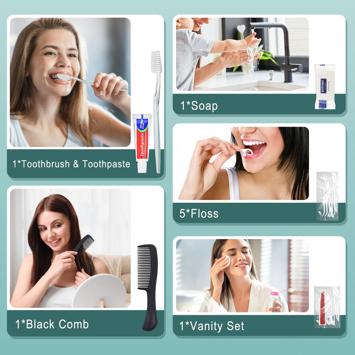 50 Sets Personal Hygiene Kit Bulk
