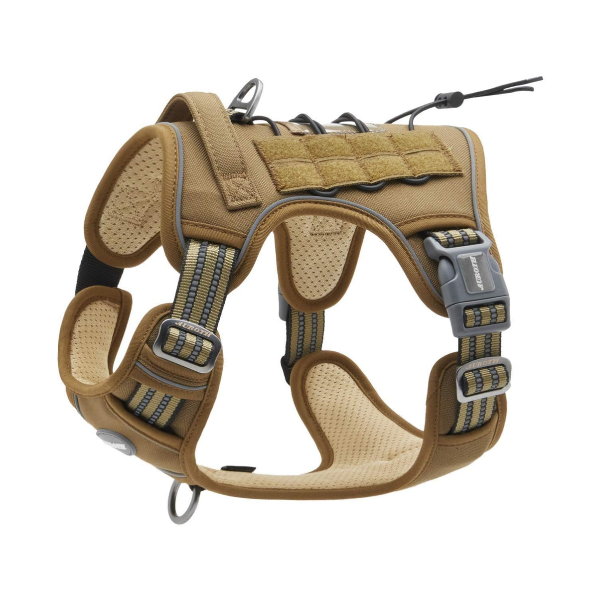 Dog Harness for Small Medium Dogs (Army yellow / S(Neck:14-21",Chest:20-31"),18-35 lbs)
