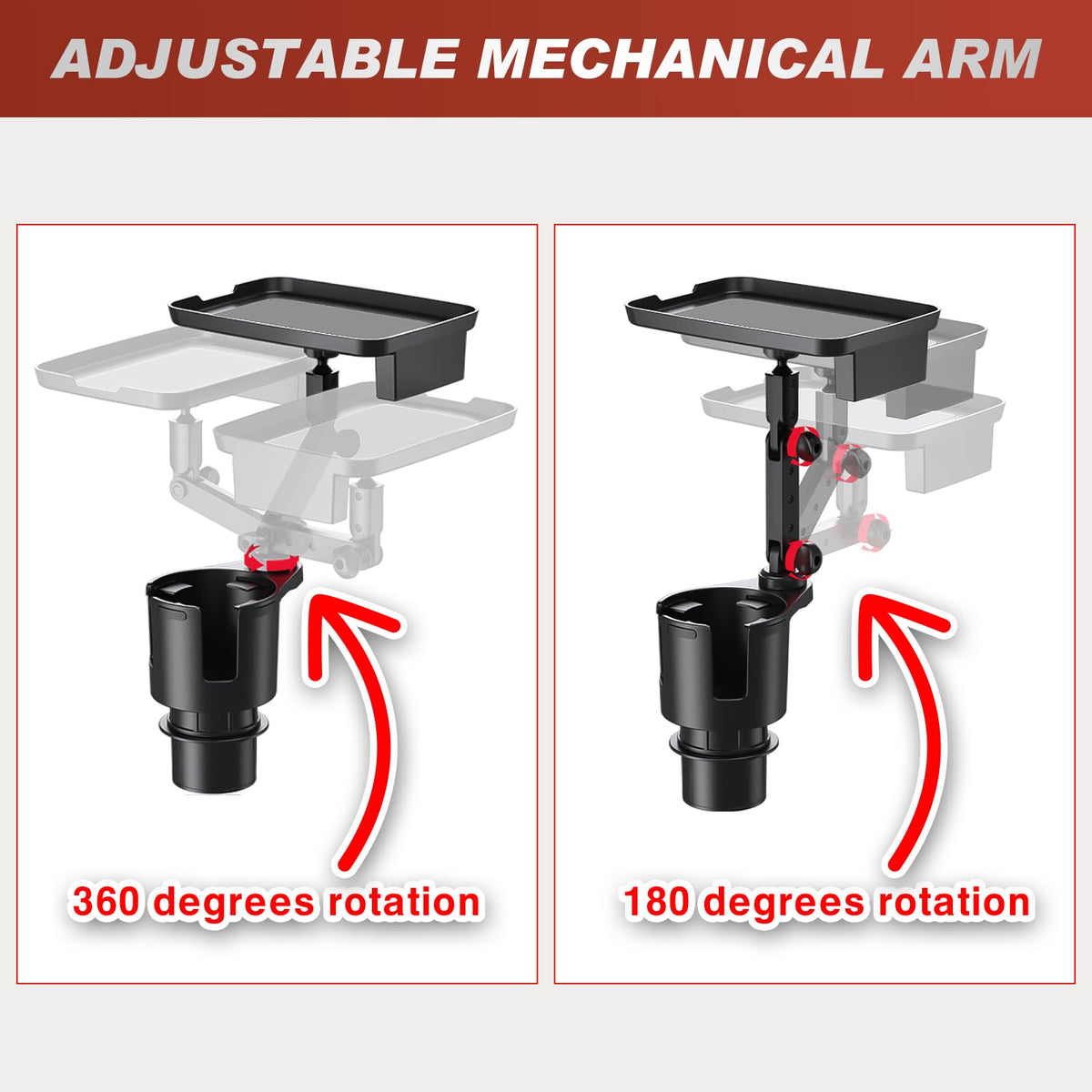 Cup Holder Expander for Car (Cup Holder+Tray)