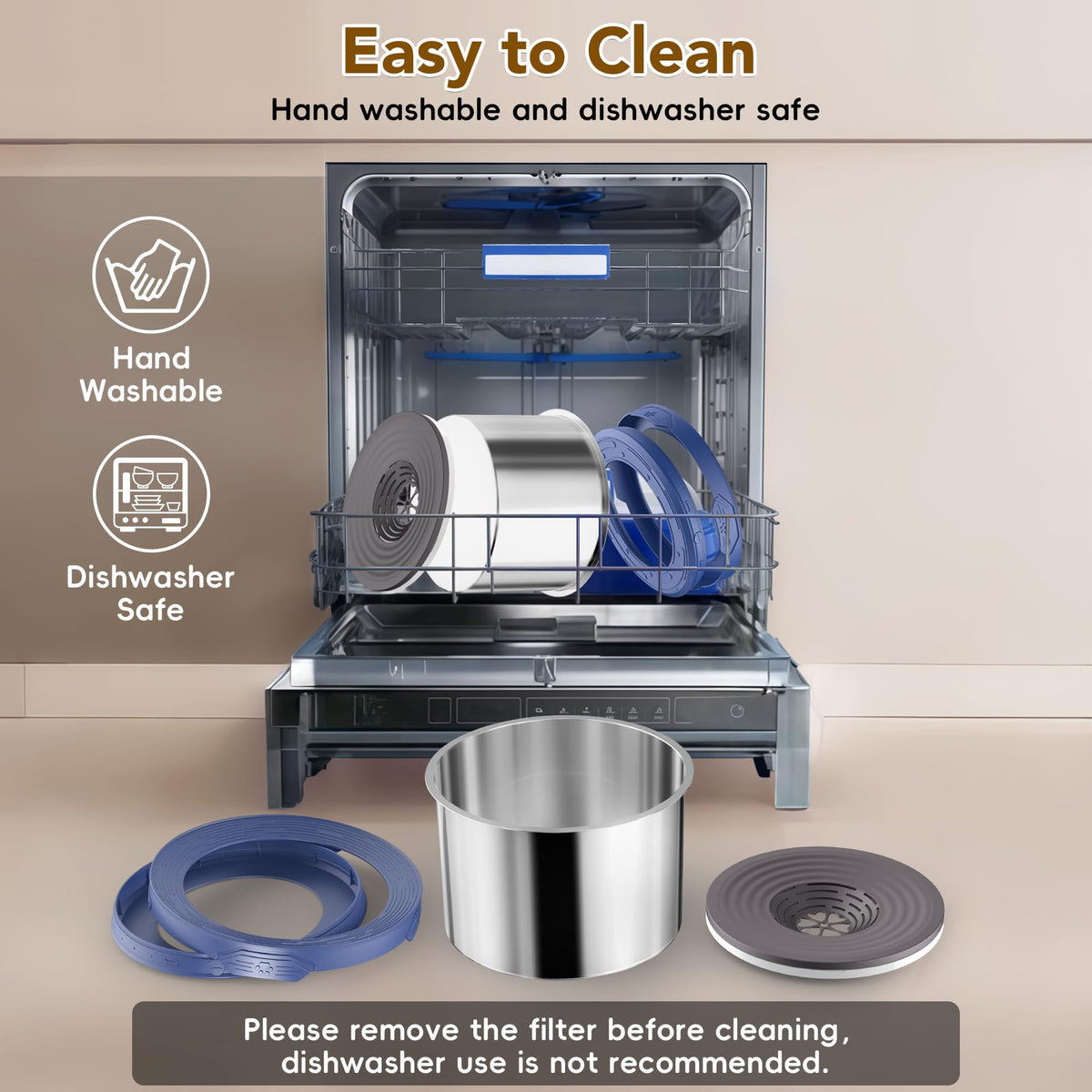 8L Dog Water Bowl No Spill Stainless Steel for Slow Drinking Blue (8L / Blue)