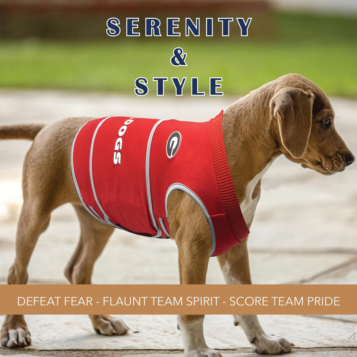NCAA Georgia Bulldogs Dog Anxiety Calming Shirt Soothing Vest (Medium / Goergia Bulldogs)