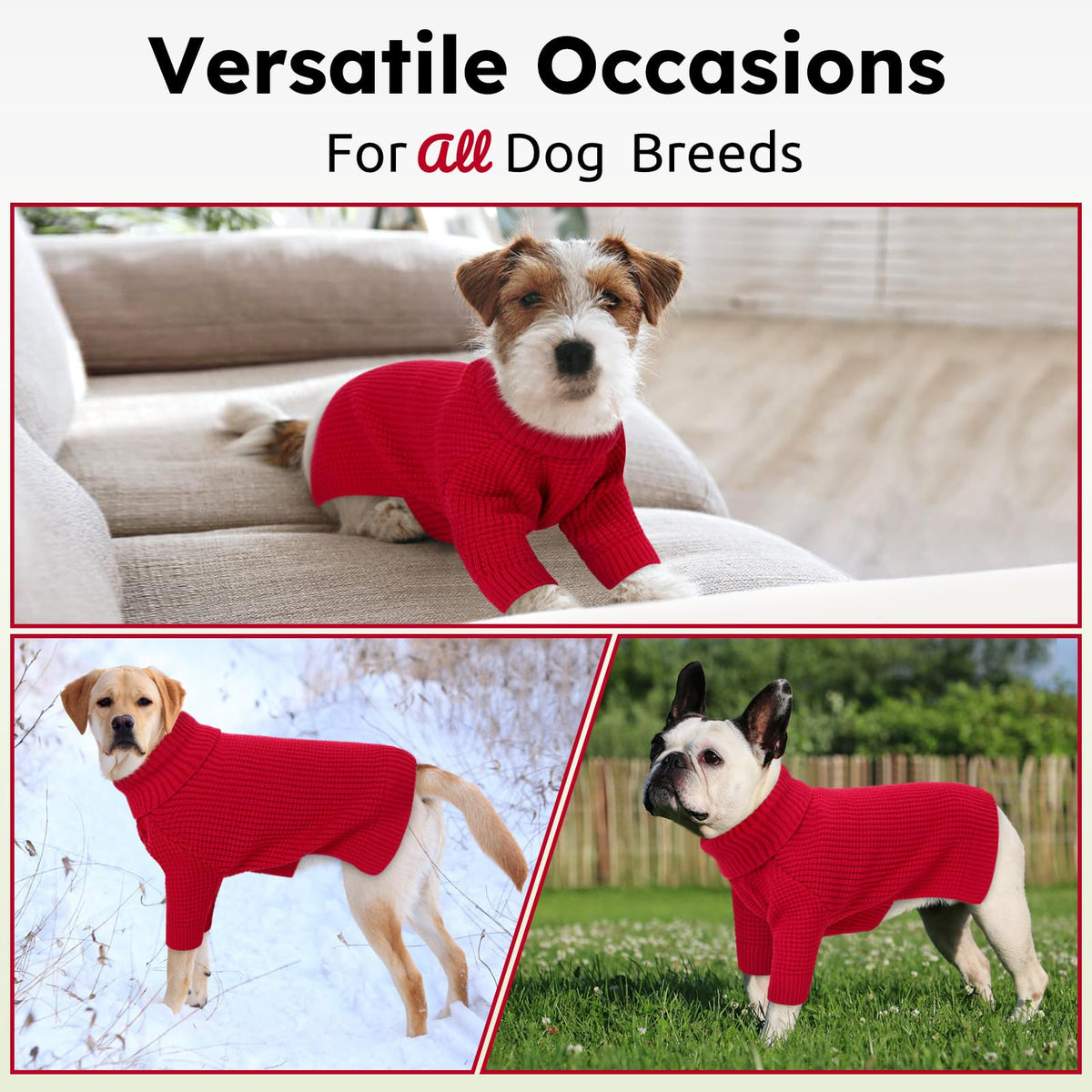 Dog Sweaters Large Dogs (Red / X-Large)