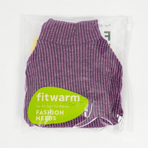 Mock Neck Knitted Dog Pajamas (Large / Purple)