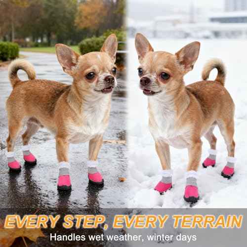 Dog Winter Boots (Pink / #2)